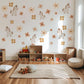 Unicorn Wall Decals Neutral Nursery Decor Floral Wall Stickers Boho Nursery Decor Peel and Stick Baby Girl Room Decor