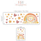 Lion Wall Decals Neutral Nursery Decor Lion Nursery Wall Stickers Safari Nursery Rainbow Wall Decals Peel and Stick Baby Room Decor