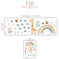 Giraffe Wall Decals Neutral Nursery Decor Safari Nursery Wall Stickers Rainbow Nursery Decals Baby Room Peel and Stick Decor