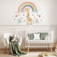 Giraffe Wall Decals Neutral Nursery Decor Safari Nursery Wall Stickers Rainbow Nursery Decals Baby Room Peel and Stick Decor