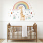 Giraffe Wall Decals Neutral Nursery Decor Safari Nursery Wall Stickers Rainbow Nursery Decals Baby Room Peel and Stick Decor
