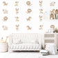 Safari Animal Wall Decals Nursery Wall Stickers Jungle Animal Decals Baby Safari Nursery Decor Peel and Stick Wall Stickers