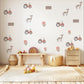 Farm Tractor Wall Decals Farm Nursery Wall Stickers Tractor Cow Fence Floral Peel and Stick Baby Boy Nursery Decor