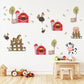 Farm Animal Wall Decals Barn Cow Horse Pig Nursery Stickers Peel and Stick Baby Farm Bedroom Playroom Wall Decor