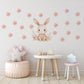 Pink Bunny Wall Stickers, Watercolor Floral Nursery Decor, Baby Girl Bedroom Wall Decals, Peel and Stick Bunny Flower Wall Art