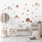Toadstool Wall Stickers, Autumn Forest Nursery Decor, Neutral Kids Room Wall Decals, Peel and Stick Woodland Mushroom Art