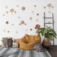 Toadstool Wall Stickers, Autumn Forest Nursery Decor, Neutral Kids Room Wall Decals, Peel and Stick Woodland Mushroom Art