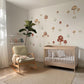 Toadstool Wall Stickers, Autumn Forest Nursery Decor, Neutral Kids Room Wall Decals, Peel and Stick Woodland Mushroom Art