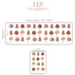Mushroom Wallpaper Wall Stickers, Ditsy Toadstool Pattern Nursery Decor, Neutral Kids Room Decals, Peel and Stick Wall Art