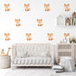 Fox Wall Stickers, Woodland Nursery Decor, Neutral Kids Room Wall Decals, Peel and Stick Baby Boy Nursery Wall Art