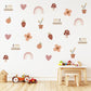 Boho Nursery Wall Decals Rainbow Train Strawberry Flower Peel and Stick Wall Stickers Baby Girl Bedroom Playroom Decor