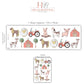 Boho Farm Animal Wall Decals Nursery Peel and Stick Wall Stickers Farmyard Animals Baby Bedroom Tractor Barn Wall Decor