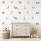 Boho Farm Animal Wall Decals Nursery Peel and Stick Wall Stickers Farmyard Animals Baby Bedroom Tractor Barn Wall Decor