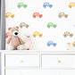 Car Wall Stickers, Vintage Car Nursery Decor, Baby Boy Bedroom Wall Decals, Peel and Stick Kids Room Wall Art