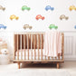 Car Wall Stickers, Vintage Car Nursery Decor, Baby Boy Bedroom Wall Decals, Peel and Stick Kids Room Wall Art