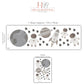 Astronaut Wall Stickers, Neutral Space Nursery Decor, Rocket & Planet Wall Decals, Peel and Stick Boy Nursery Wall Art