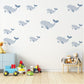 Whale Wall Stickers, Ocean Nursery Decor, Blue Whale Wall Decals, Peel and Stick Boy Nursery Wall Art