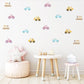 Digger Wall Stickers, Construction Nursery Decor, Tractor Train Car Wall Decals, Peel and Stick Boy Room Wall Art