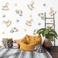 Rocking Horse Wall Stickers, Wooden Toy Nursery Decor, Star Wall Decals, Peel and Stick Nursery Wall Art
