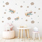 Airplane Wall Decals Nursery Peel and Stick Aeroplane Wall Stickers Vintage Plane Baby Boy Bedroom Playroom Sky Decor