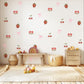 Strawberry Cherry Wall Decals Nursery Peel and Stick Fruit Wall Stickers Pink Bow Baby Girl Bedroom Boho Wall Decor