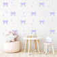 Purple Bow Wall Decals Nursery Peel and Stick Wall Stickers Lavender Baby Girl Bedroom Decor Boho Removable Wall Decor