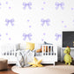 Purple Bow Wall Decals Nursery Peel and Stick Wall Stickers Lavender Baby Girl Bedroom Decor Boho Removable Wall Decor