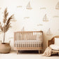 Boat Wall Stickers, Neutral Nursery Decor, Sailboat Nursery Wall Decals, Nautical Kids Room Decor, Peel and Stick Boho Wall Art