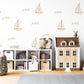 Boat Wall Stickers, Neutral Nursery Decor, Sailboat Nursery Wall Decals, Nautical Kids Room Decor, Peel and Stick Boho Wall Art