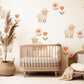 Sheep Wall Stickers, Neutral Floral Nursery Decor, Lamb Daisy Kids Room Wall Decals, Farm Baby Room Decor, Peel and Stick Wall Art