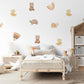 Animal Wall Stickers, Woodland Nursery Decor, Bear Duck Turtle Kids Room Wall Decals, Neutral Baby Room Decor, Peel and Stick Wall Art