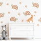 Turtle Wall Stickers, Boho Neutral Nursery Decor, Tortoise Star Kids Room Wall Decals, Animal Baby Room Decor, Peel and Stick Wall Art