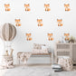 Fox Wall Stickers, Woodland Nursery Decor, Neutral Kids Room Wall Decals, Peel and Stick Baby Boy Nursery Wall Art