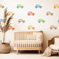 Car Wall Stickers, Vintage Car Nursery Decor, Baby Boy Bedroom Wall Decals, Peel and Stick Kids Room Wall Art