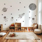 Astronaut Wall Stickers, Neutral Space Nursery Decor, Rocket & Planet Wall Decals, Peel and Stick Boy Nursery Wall Art