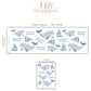 Sailboat Wall Stickers, Nautical Nursery Decor, Whale and Wave Wall Decals, Peel and Stick Boy Nursery Wall Art