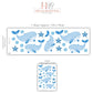 Starry Whale Wall Stickers, Blue Night Sky Nursery Decor, Star Wall Decals, Peel and Stick Boy Nursery Wall Art