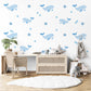 Starry Whale Wall Stickers, Blue Night Sky Nursery Decor, Star Wall Decals, Peel and Stick Boy Nursery Wall Art