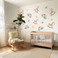 Rocking Horse Wall Stickers, Wooden Toy Nursery Decor, Star Wall Decals, Peel and Stick Nursery Wall Art