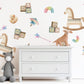 Vintage Toy Wall Stickers, ABC Blocks Nursery Decor, Toy Box Wall Decals, Peel and Stick Nursery Wall Art