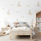 Boat Wall Stickers, Neutral Nursery Decor, Sailboat Nursery Wall Decals, Nautical Kids Room Decor, Peel and Stick Boho Wall Art