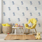 Dinosaur Wall Stickers, T Rex Boy Nursery Decor, Blue Dino Kids Room Wall Decals, Neutral Baby Room Decor, Peel and Stick Wall Art Set