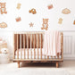 Teddy Bear & Toys Wall Stickers, Neutral Nursery Decor, Toy Car Building Blocks Kids Room Wall Decals, Baby Room Peel and Stick Wall Art