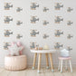 Helicopter Wall Stickers, Boys Nursery Decor, Grey Transport Wall Decals, Kids Room Playroom Baby Boy Nursery Peel and Stick Wall Art