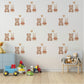 Teddy Bear & Bunny Wall Stickers, Neutral Nursery Decor, Rabbit Heart Wall Decals, Kids Room Baby Nursery Peel and Stick Wall Art
