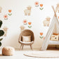 Sheep Wall Stickers, Neutral Floral Nursery Decor, Lamb Daisy Kids Room Wall Decals, Farm Baby Room Decor, Peel and Stick Wall Art