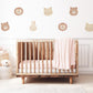 Animal Wall Stickers, Cute Animal Face Nursery Decor, Lion Bear Bunny Cat Kids Room Wall Decals, Neutral Baby Room Decor, Peel and Stick