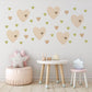 Heart Wall Stickers, Boho Nursery Decor, Sage Green Neutral Heart Wall Decals, Kids Room Baby Nursery Peel and Stick Wall Art