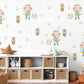 Girls Wall Stickers, Garden Nursery Decor, Little Gardener Girl Flower Bunny Wall Decals, Kids Bedroom Playroom Peel and Stick Wall Art