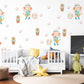 Girls Wall Stickers, Garden Nursery Decor, Little Gardener Girl Flower Bunny Wall Decals, Kids Bedroom Playroom Peel and Stick Wall Art